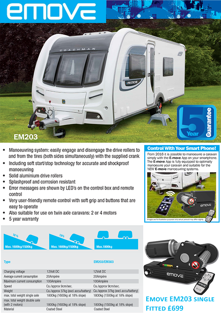 The Emove EM203 caravan mover by Leisurewize is a perfect entry level caravan mover for the budget conscious caravanner